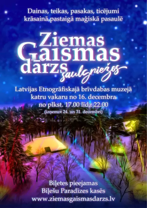 Pastaiga "Ziemas gaismas dārzs. Saulgrieži"