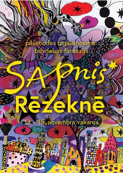 Multimediāla brīvdabas fantāzija un gaismas pastaiga “Sapnis Rēzeknē”