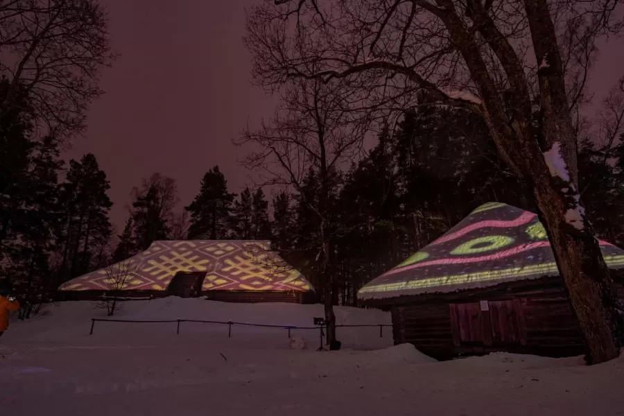 Pastaiga "Ziemas gaismas dārzs. Trejdeviņi"